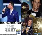 Cristiano Ronaldo, en iyi FIFA erkek oyuncu, onun dördüncü Ödülü (2016, 2014, 2013, 2008)